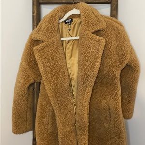 Lined Missguided Teddy Coat